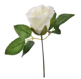 ROSEBUD PICK W/LVS CREAM