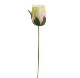 SMALL ROSEBUD 22CM GREEN SALMON