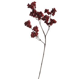 SMALL BERRY SPRAY 63CM BURGUNDY