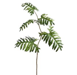 LARGE FEATHER LEAF SPRAY 135CM WHITE GREEN