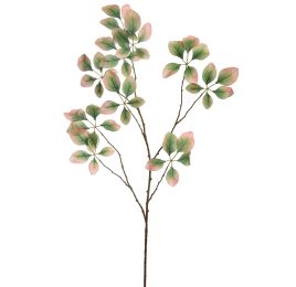 LARGE LEAF SPRAY 115CM PINK