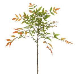 LARGE LEAF BRANCH 90CM GREEN RED