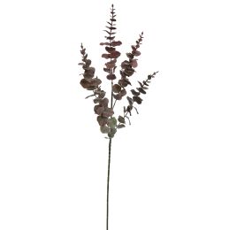LARGE PLASTIC EUCALYPTUS 95CM BURGUNDY