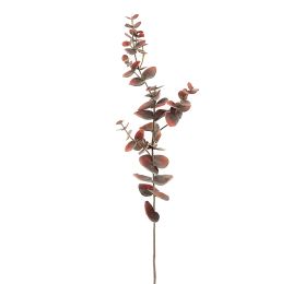 EUCALYPTUS FLOCKED 75CM BURGUNDY