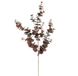 EUCALYPTUS FLOCKED 105CM BURGUNDY