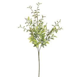 PLASTIC LEAF BERRY SPRAY 67CM GREEN