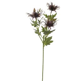 WILD SEA HOLLY SPRAY X 3 67CM PURPLE