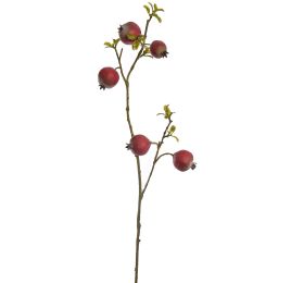 POMEGRANATE BRANCH 95CM RED