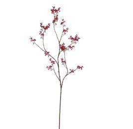LARGE BERRY BRANCH 115CM BURGUNDY