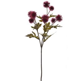 POMPOM SPRAY 57CM BURGUNDY