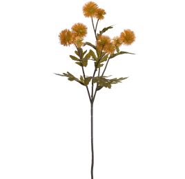 POMPOM SPRAY 57CM MUSTARD