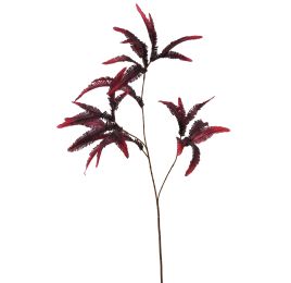 FERN LEAF BRANCH 80CM BURGUNDY
