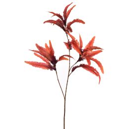 FERN LEAF BRANCH 80CM ORANGE
