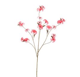 LARGE CLEMATIS FRUIT SPRAY 105CM CORAL