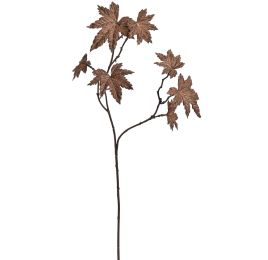 PLASTIC ACER LEAF BRANCH 70CM BROWN