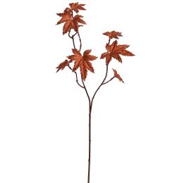 PLASTIC ACER LEAF BRANCH 70CM ORANGE