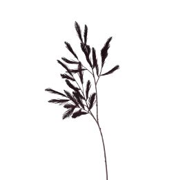 PINE BRANCH FLOCKED 105CM BROWN