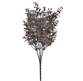 EUCALYPTUS BUSH X 7 34CM BURGUNDY
