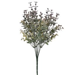 EUCALYPTUS BUSH X 7 34CM GREEN PINK