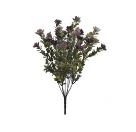 LARGE FLOWER BUSH X 7 47CM PURPLE