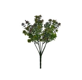 PLASTC MINI LEAVES BUSH 27CM PURPLE GREEN