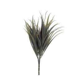 PLASTIC GRASS BUSH 38CM PURPLE GREEN