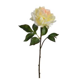 SINGLE OPEN PEONY 57CM YELLOW
