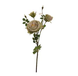 ROSE SPRAY X 3 62CM GREEN
