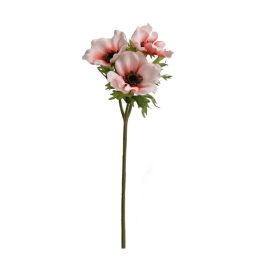 ANEMONE SPRAY X 3 45CM PEACH