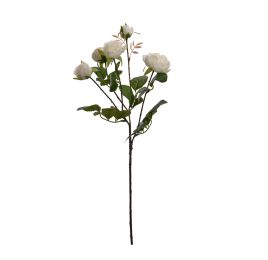 BALL ROSE SPRAY X 5 36CM CREAM