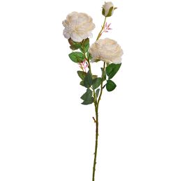 ROSE SPRAY X 3 62CM CREAM