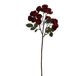 ART DECO MINI BALL ROSE SPRAY 47CM RED