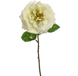 LARGE OPEN ROSE 45CM GREEN