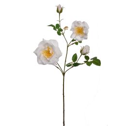 OPEN ROSE SPRAY 64CM CREAM