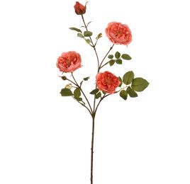 GARDEN ROSE SPRAY 65CM SALMON