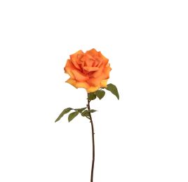 LARGE OPEN ROSE 53CM ORANGE