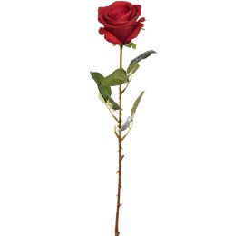 REAL TOUCH ROSE 65CM BURGUNDY