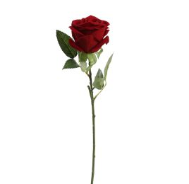 VELVET ROSE 40CM BURGUNDY