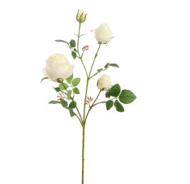 ROSEBUD SPRAY 65CM CREAM