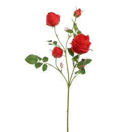 ROSEBUD SPRAY 65CM RED