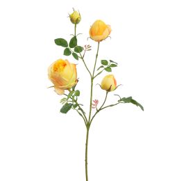 ROSEBUD SPRAY 65CM YELLOW