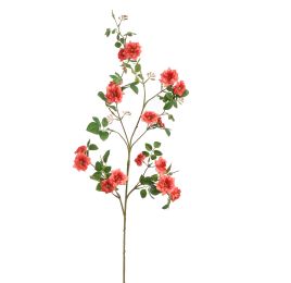 MINI GARDEN ROSE SPRAY 105CM CORAL
