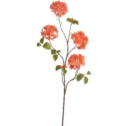 LARGE HYDRANGEA SPRAY 110CM ORANGE