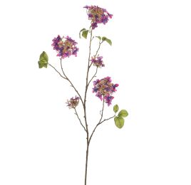 LARGE HYDRANGEA BRANCH 110CM BURGUNDY