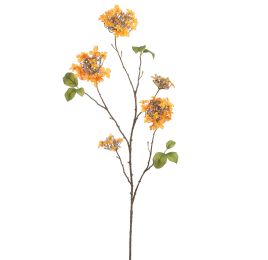 LARGE HYDRANGEA BRANCH 110CM OCRE