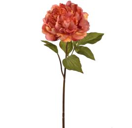 OPEN PEONY 57CM FLAME
