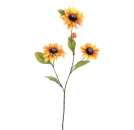 ZINNIA SPRAY 80CM YELLOW