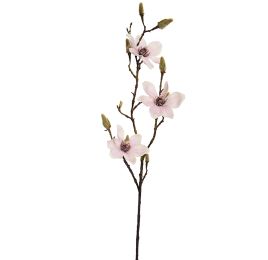 LARGE MAGNOLIA SPRAY 90CM CREAM PINK