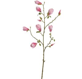 LARGE MAGNOLIA BUD SPRAY 125CM PINK