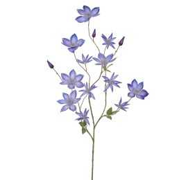 LARGE CLEMATIS SPRAY 125CM BLUE